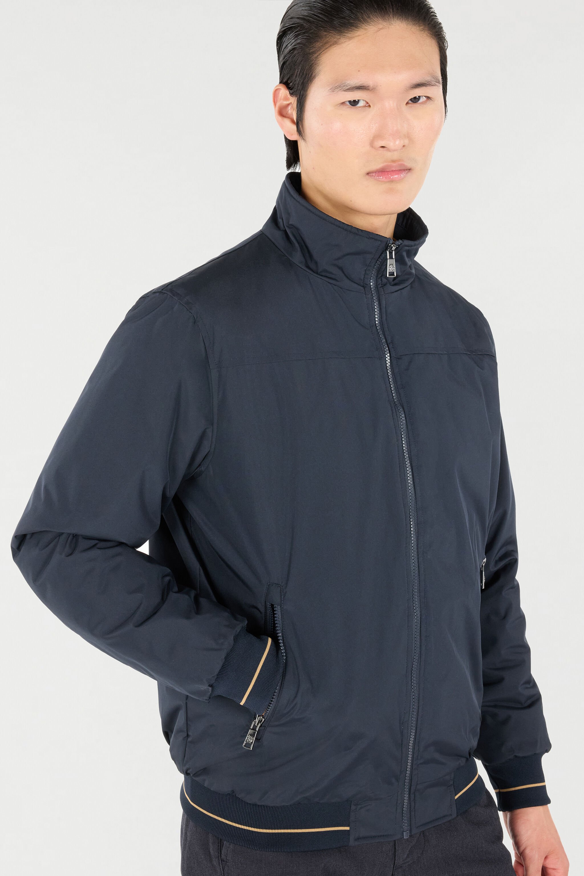 RC Bomber Imbottito Con Zip Blu scuro OOT40A-SBO02