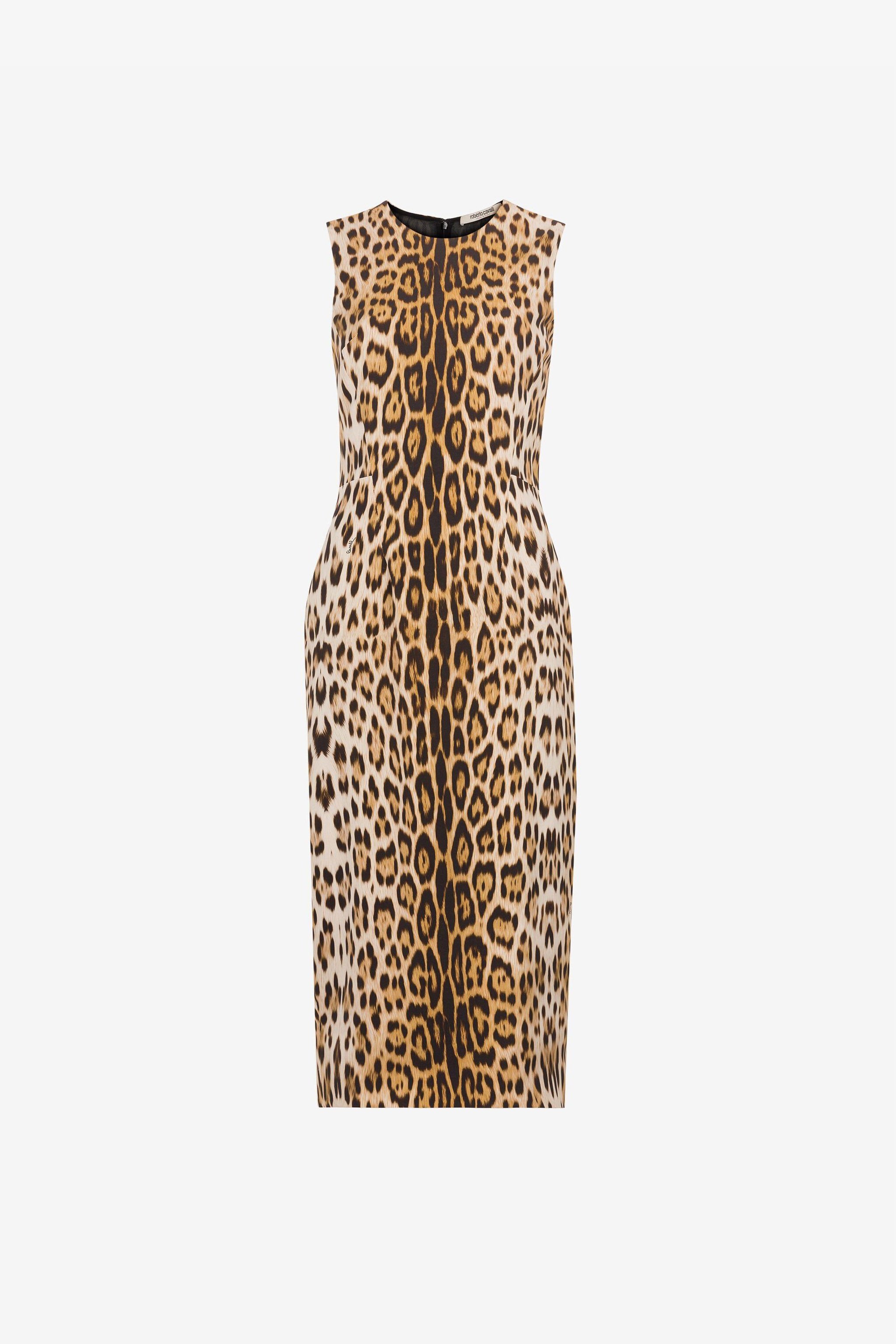 RC Jaguar-Print Dress Light Brown QKT143-7OF53