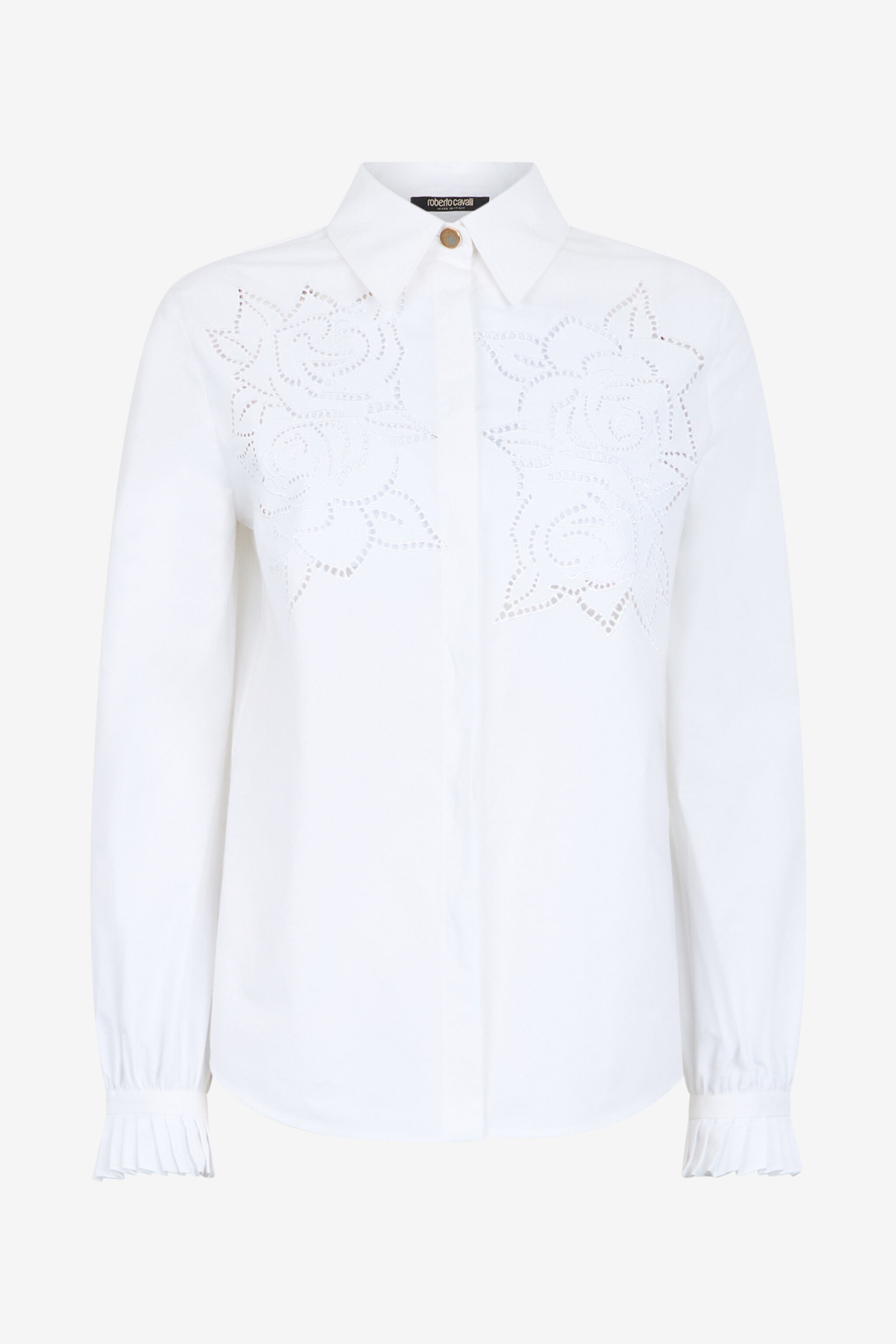 RC Camicia Con Motivo Rose Traforate Bianco UKR708-CH033