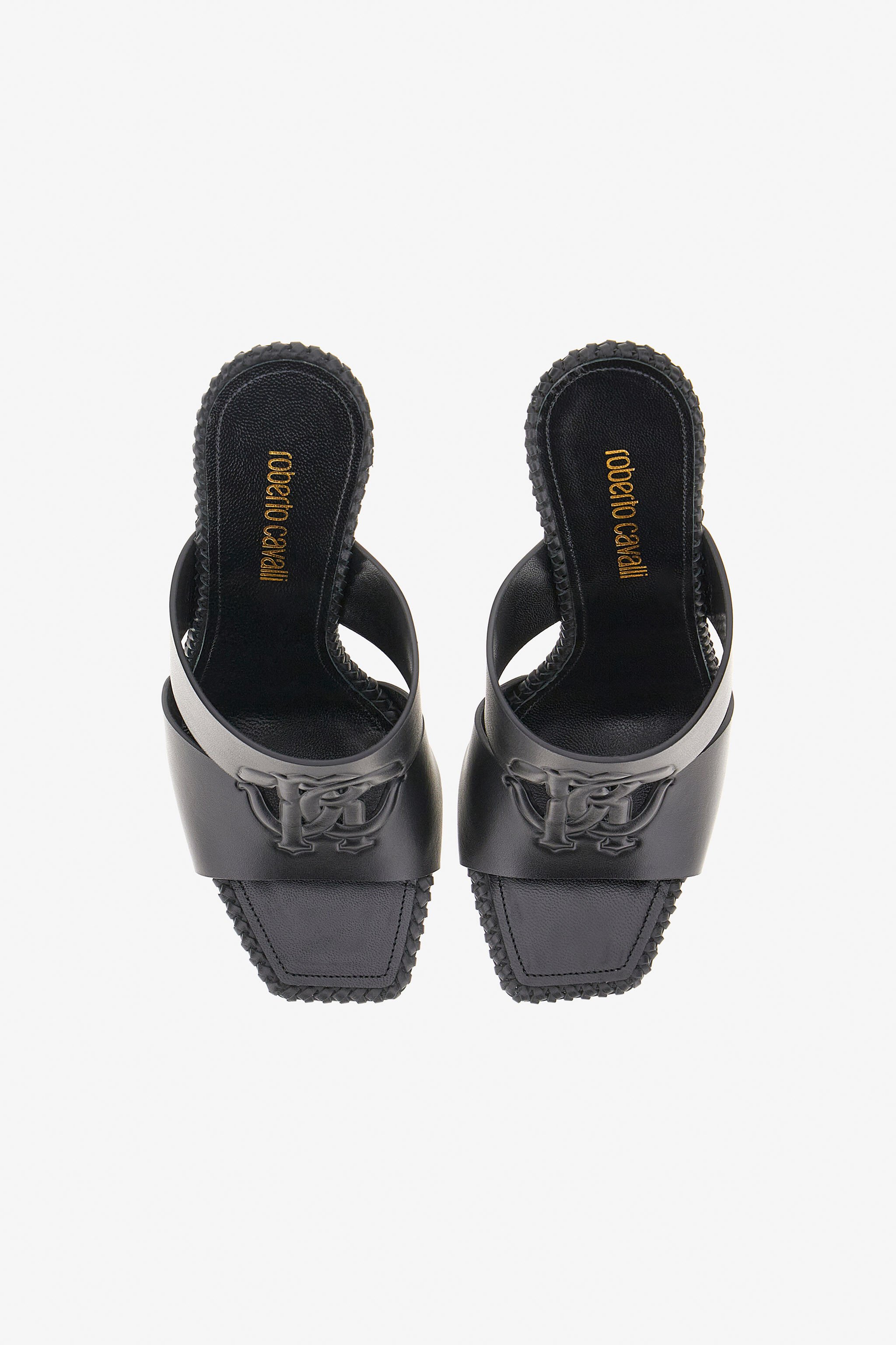RC Sandals with Monogram Mirror Snake Schwarz SKS004-PZ172