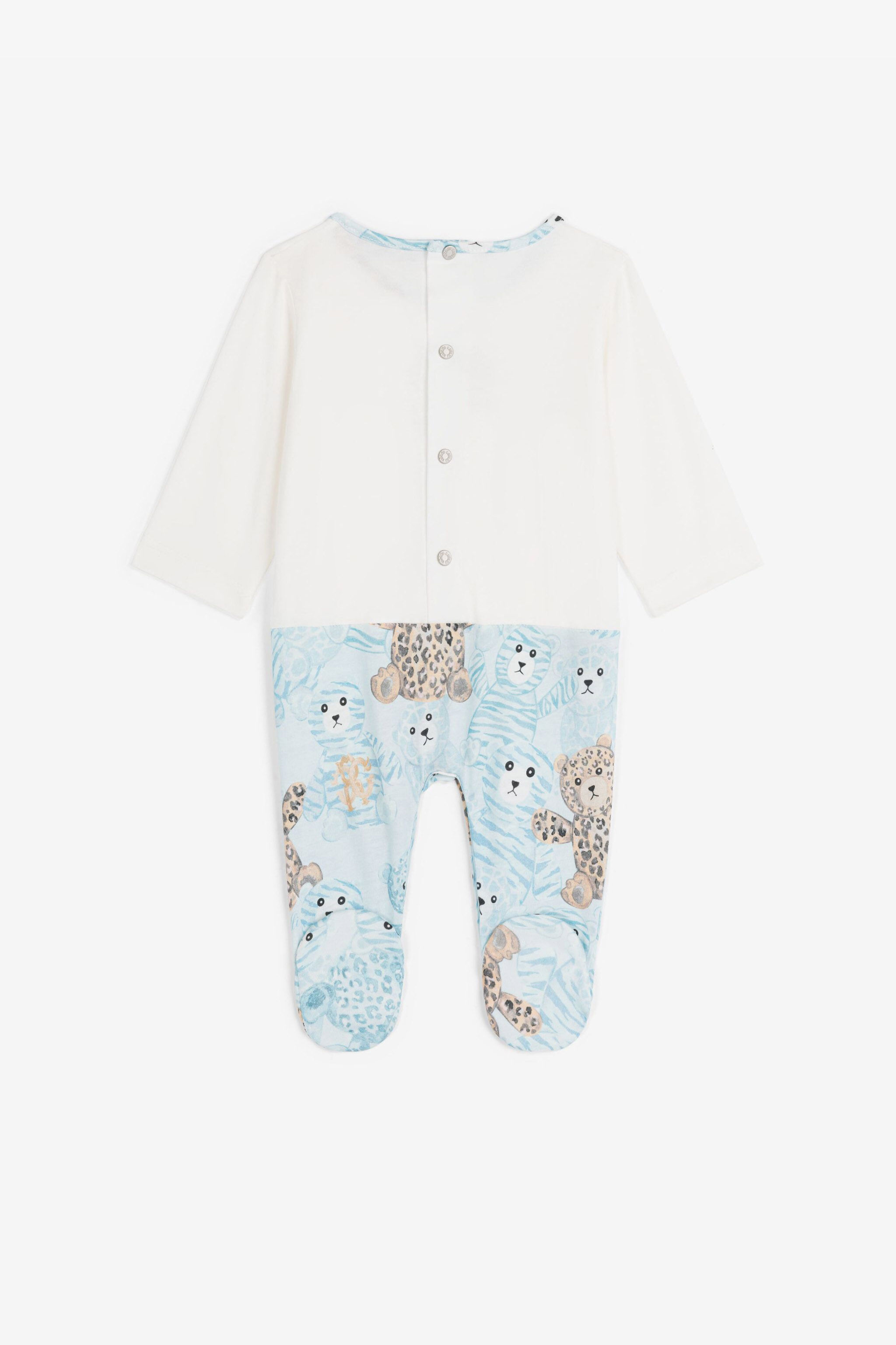 JU RC Monogram Cotton Babygrow Set Light blue RJT808-JD001