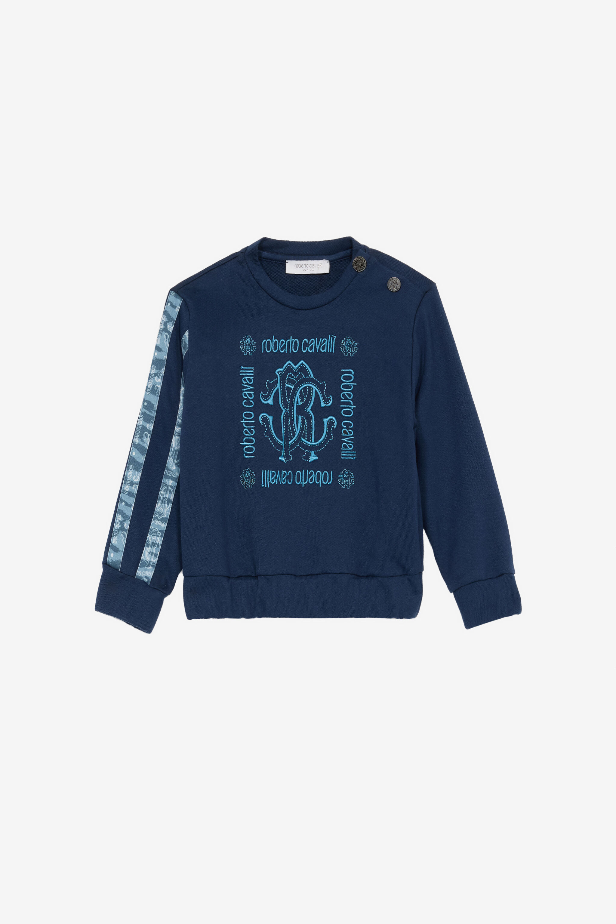 JU Sweatshirt Mit Monogramm Und Logo Dunkelblau UJT670-CF050