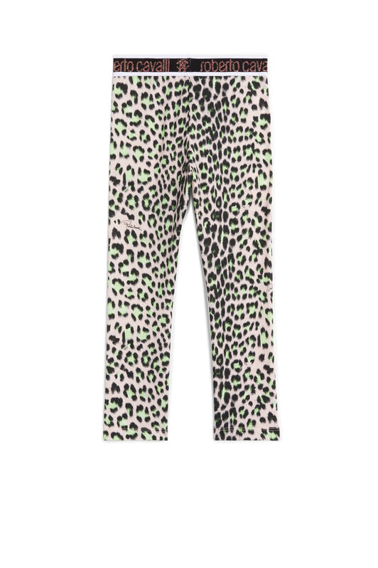 JU Leopard-print leggings ROSE/GREEN/BLACK LJT201-JMZ25