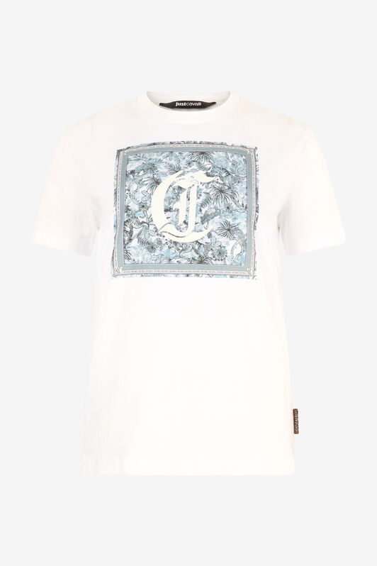 JC T-Shirt With Graphic And JC Monogram White UFT113-UF167