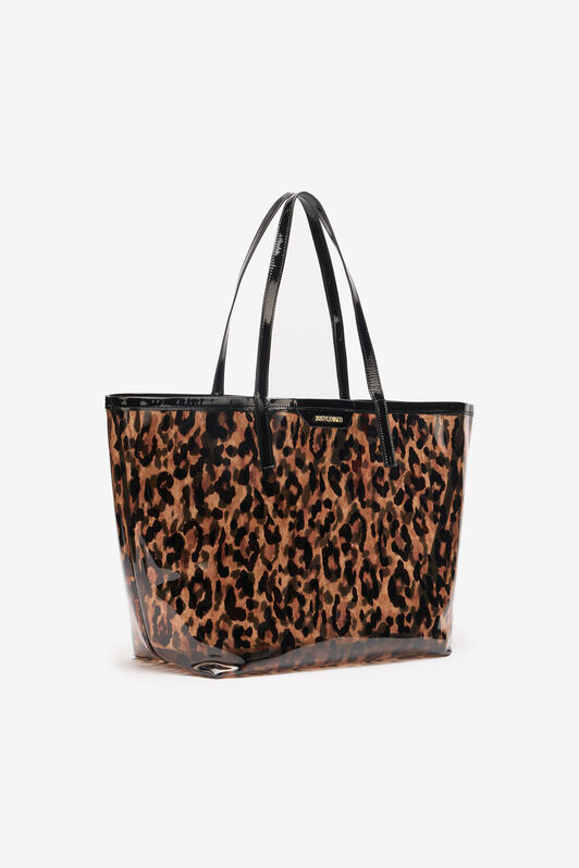 JC Borsa Shopper Animalier Con Pochette Marrone chiaro UFB119-UF488