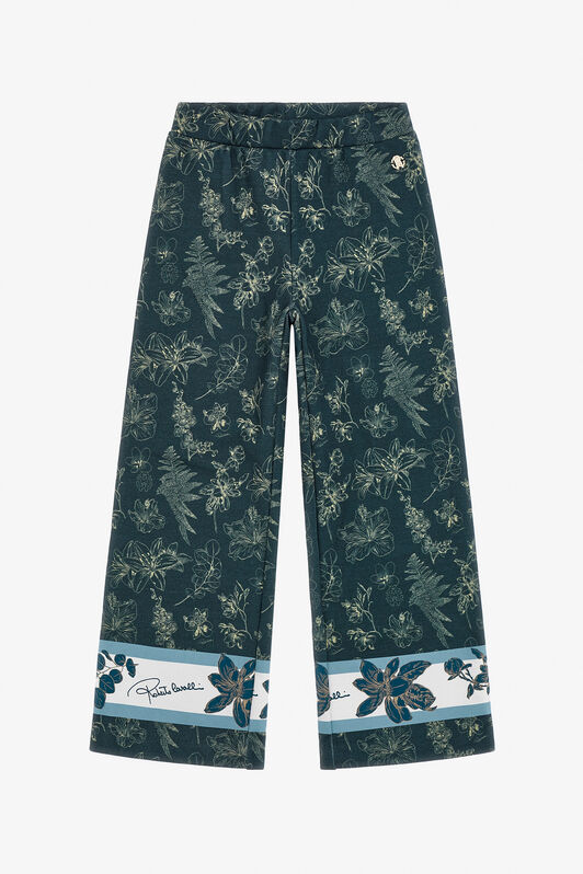 JU Pantaloni stampa floreale BLUE TJT22I-5OM08