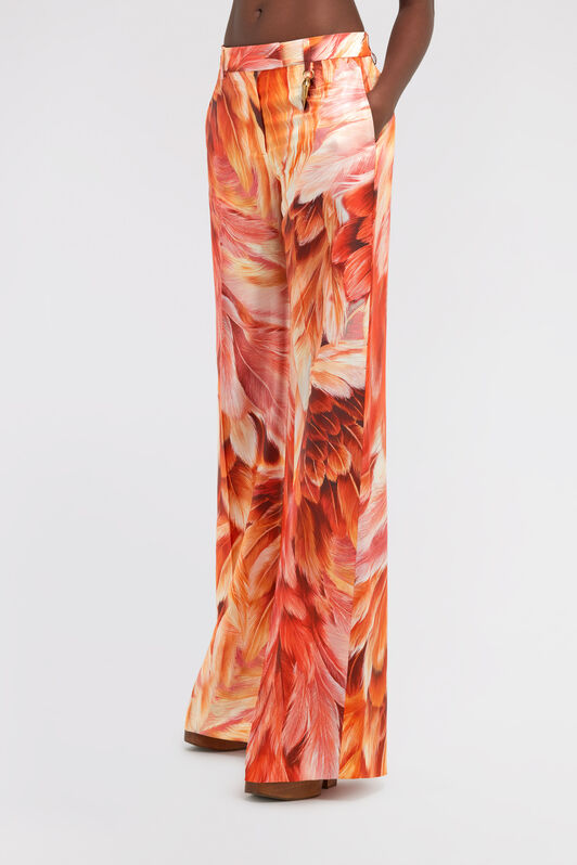 RC Plumage print trousers Orange SWT202-4QL71