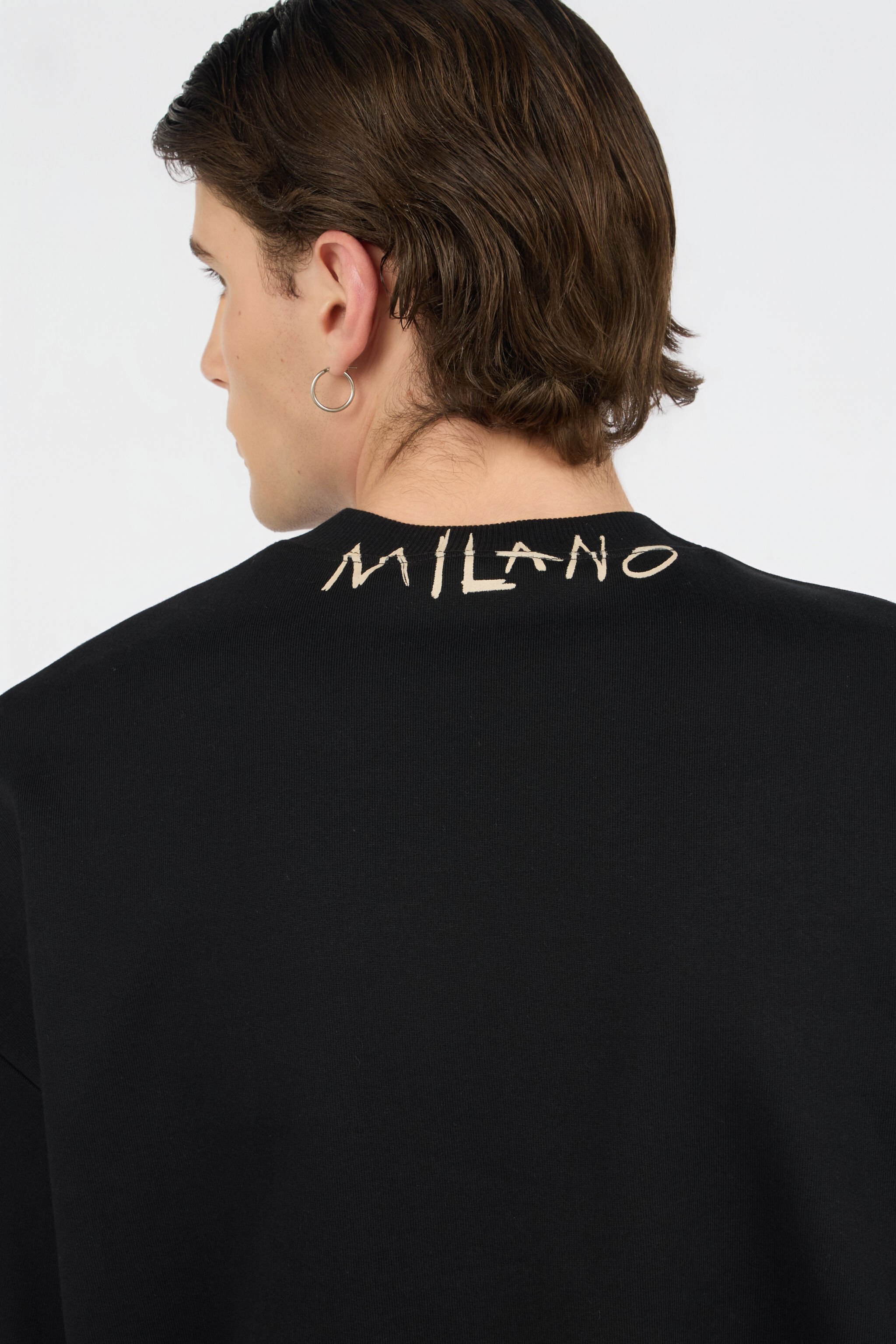 JC Black Sweatshirt With Logo BLACK WFT112-WF142