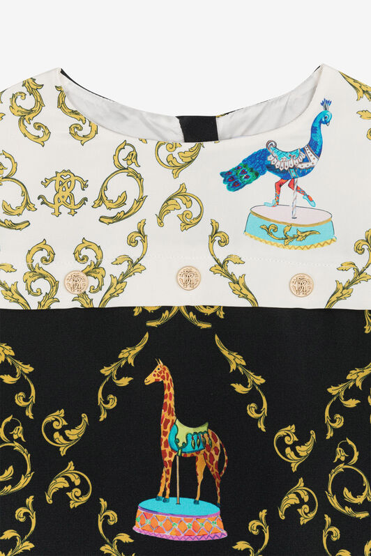 JU Kleid mit grafischem Print JU Kleid mit grafischem Print Schwarz/Weiß RJT126-2NG86