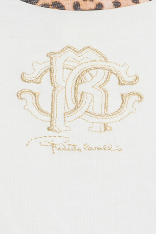 JU T-Shirt Bianco Latte Con Monogram RC E Stampa JU T-Shirt Bianco Latte Con Monogram RC E Stampa MILKY WHITE VJT604-JD001
