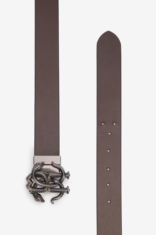 RC Belt With Monogram Mirror Snake Black URC003-PZ178
