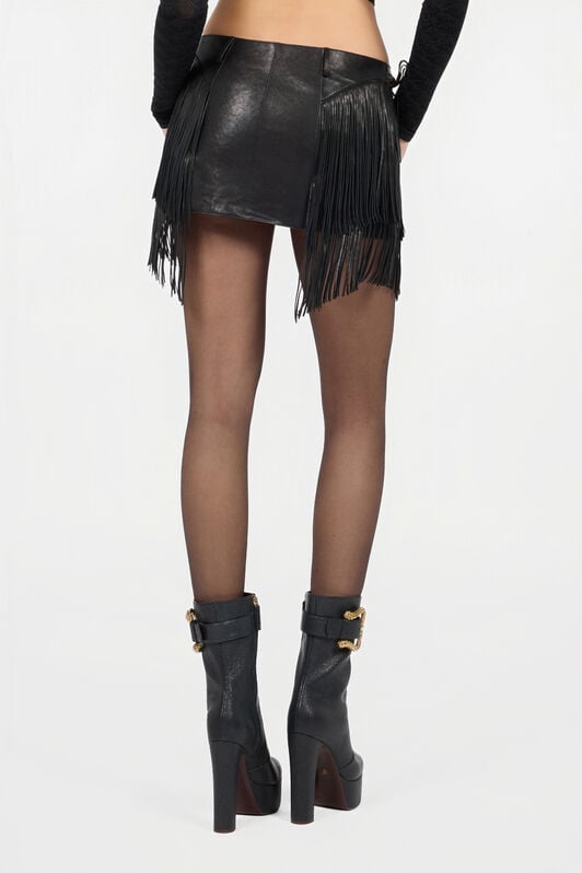 RC Mini-Jupe Noire À Franges BLACK XQP300-PN001
