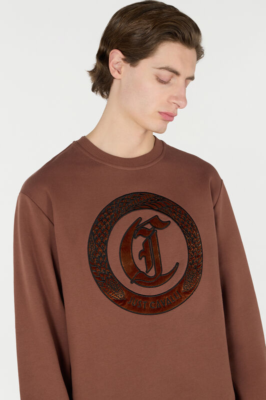 JC Felpa Con Monogram JC JC Felpa Con Monogram JC Marrone TFT052-TF069