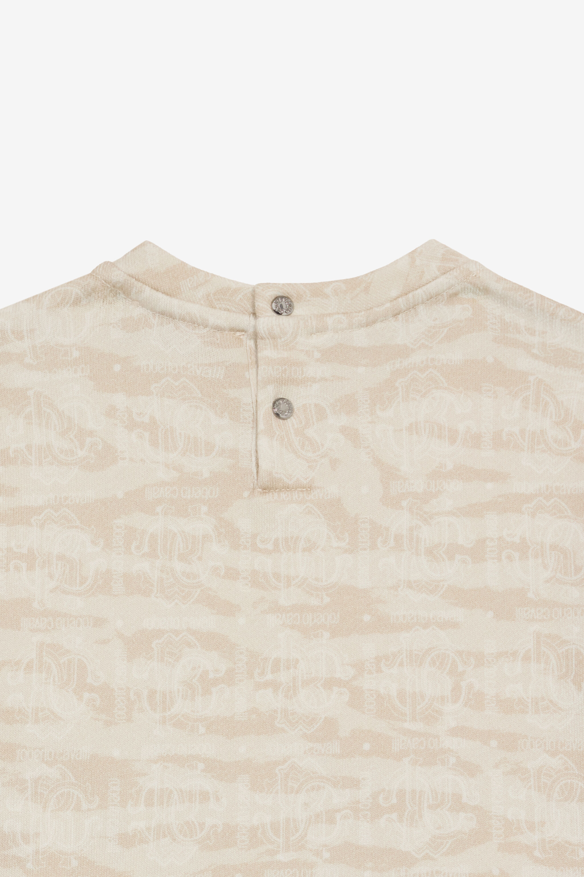 JU Felpa Stampa Tiger Skin E Monogram RC Avorio UJT665-5OO44