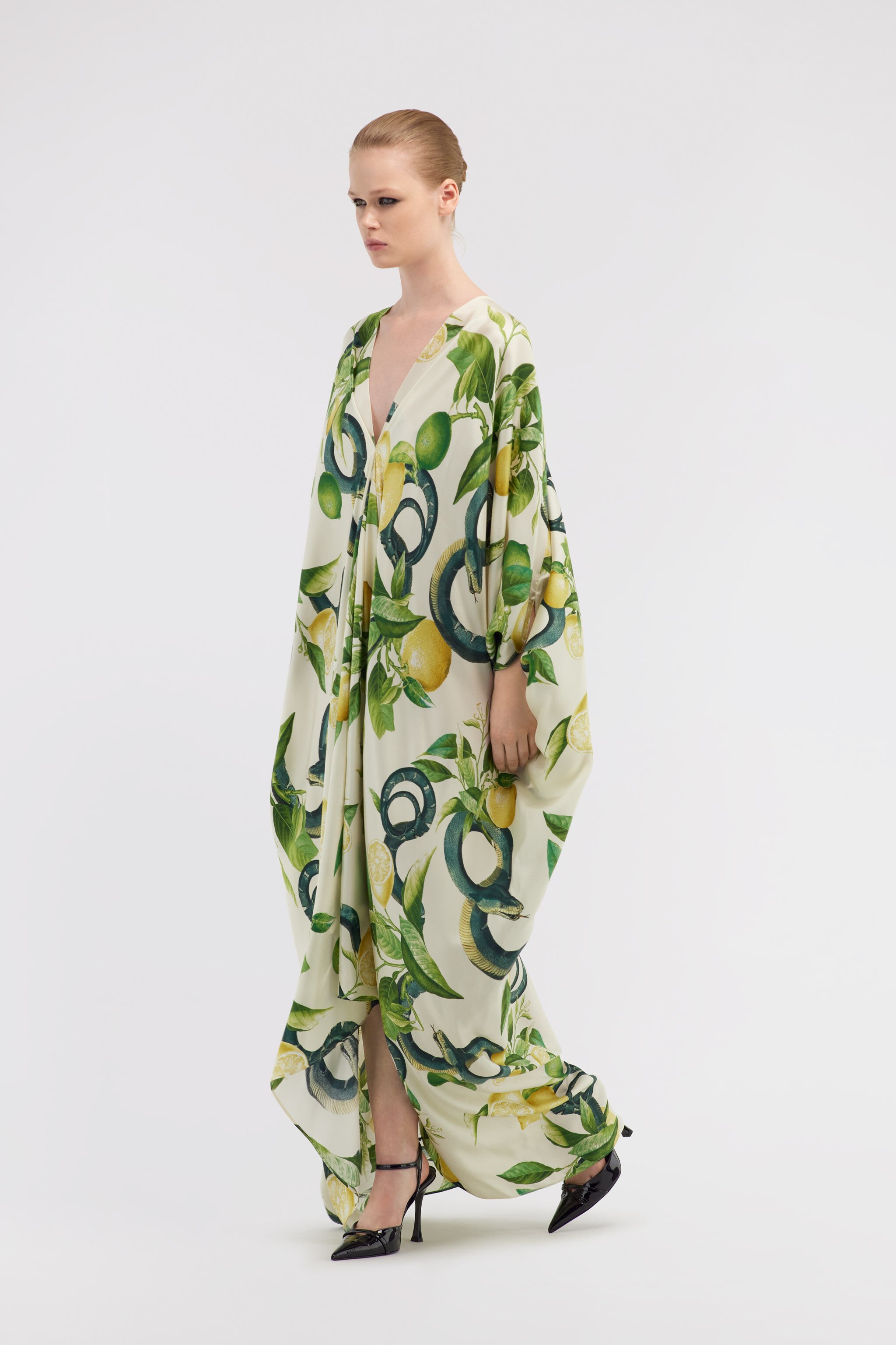 RC Kaftano Lemon print Elfenbein SKT181-4QI89