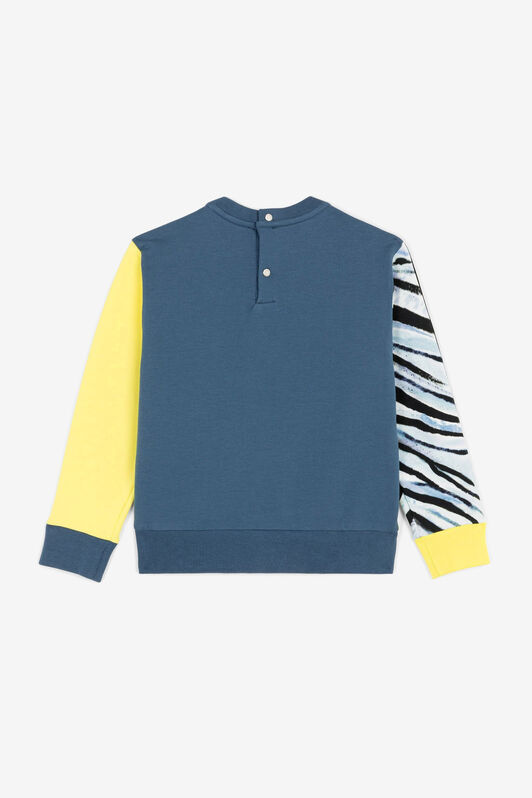 JU Zebra-Print Logo-Stripe Top JU Zebra-Print Logo-Stripe Top Blue OJT952-ISA2J
