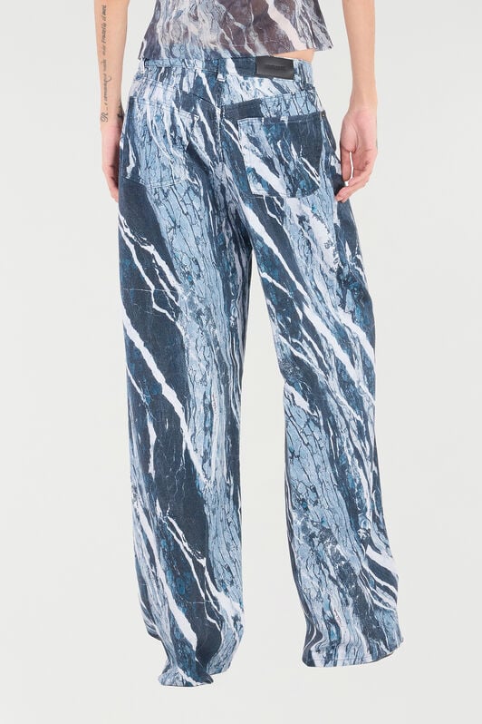 RC Marble Palazzo Pants Dark blue UKJ207-DAN22