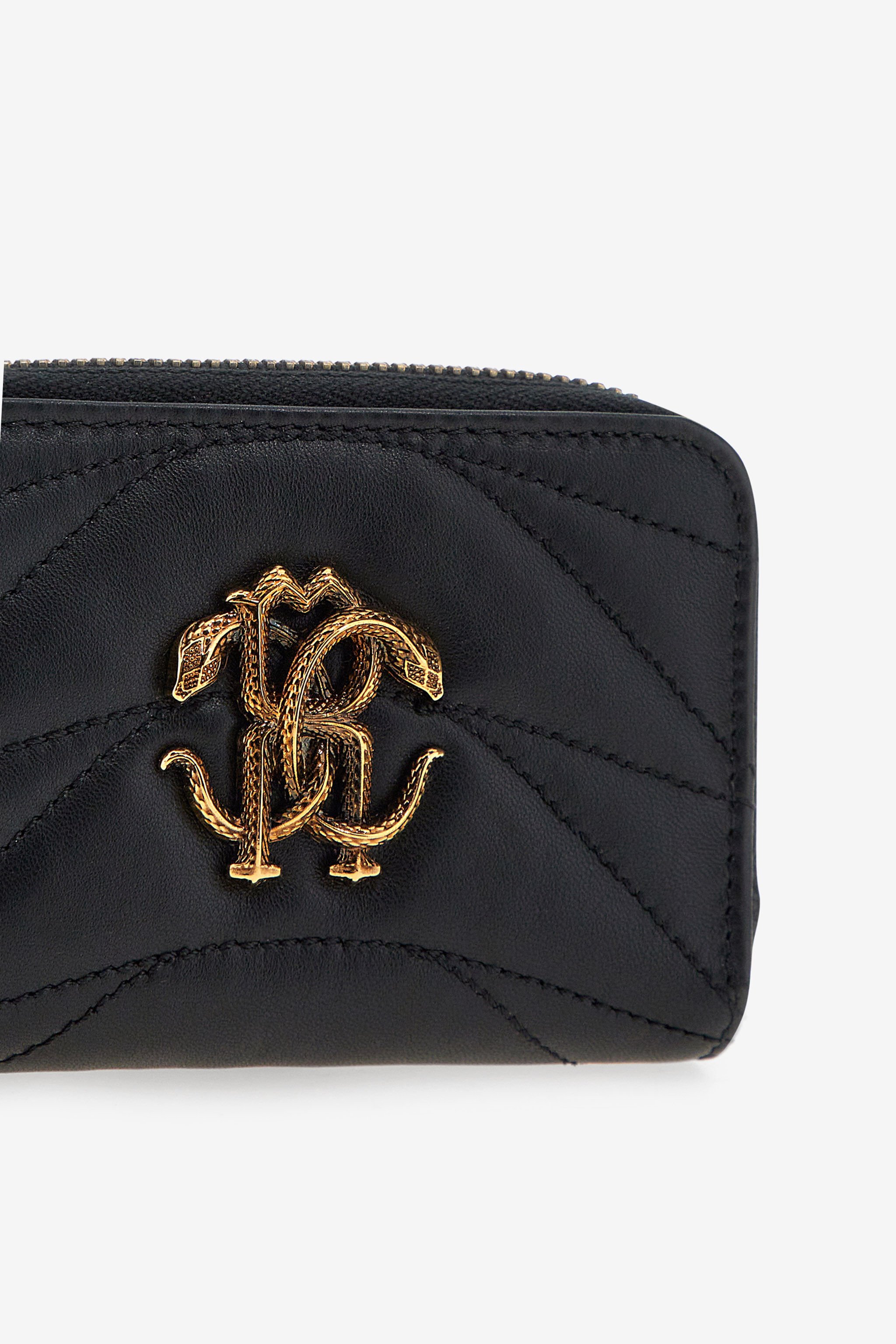RC Small wallet with Monogram RC and zip Schwarz SKA003-PN462