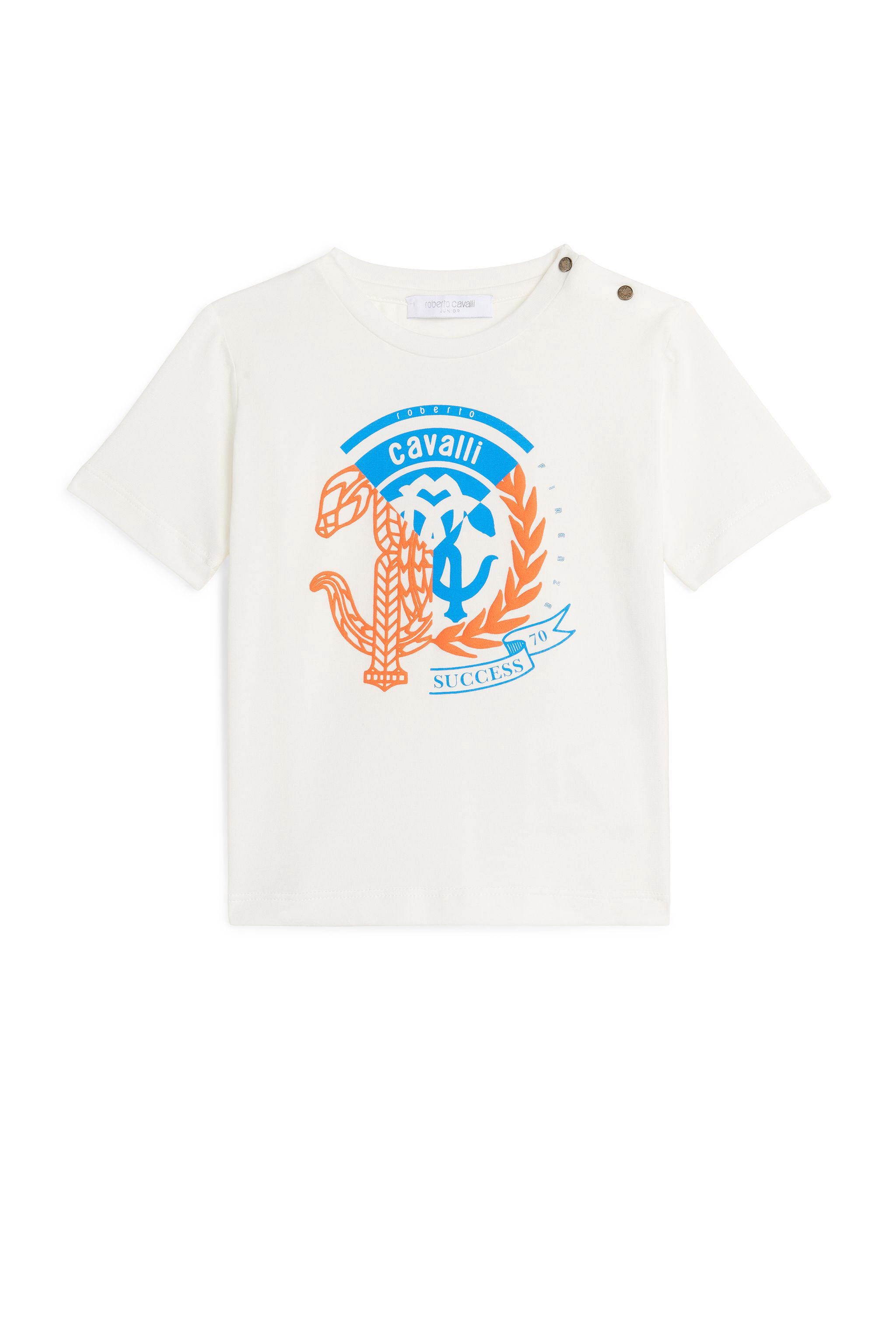 JU Logo-print crew-neck T-shirt MILKY WHITE LJT61F-JV025