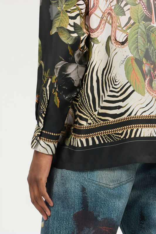 RC Male Silk Shirt Black URT723-4QN72