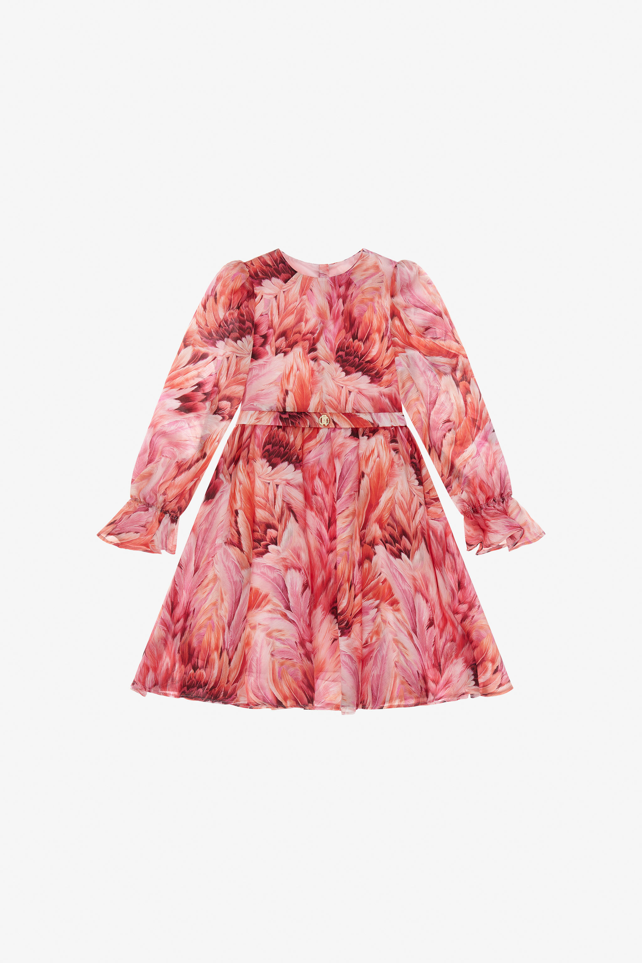 JU Plumage Print Dress Fuchsia TJT10R-2NN15
