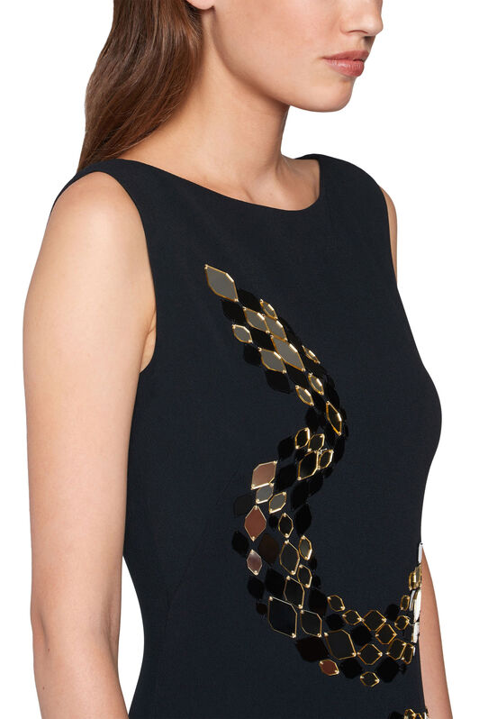 RC Mirror Snake Embellished Gown BLACK IQR918-HR005