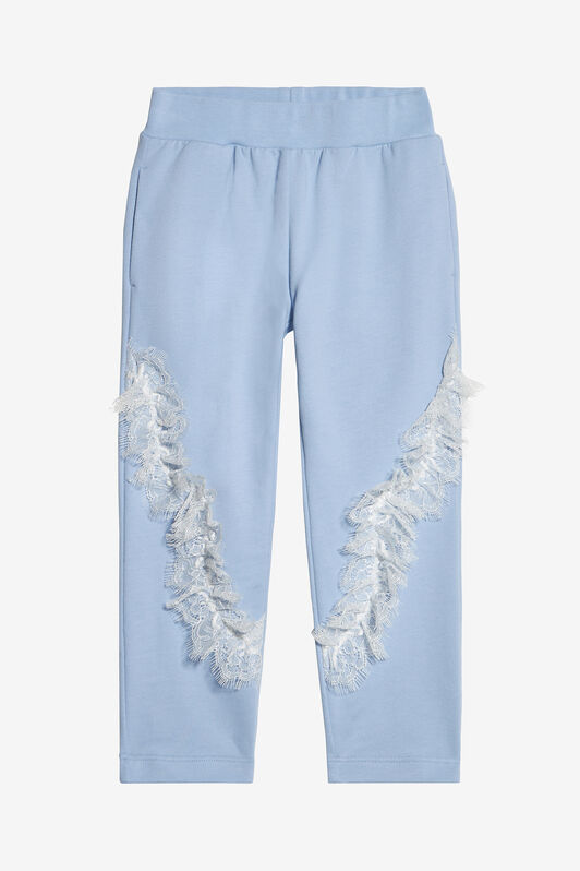 JU Pantalones Deportivos Con Encaje Floral LIGHT BLUE UJT23K-CF050