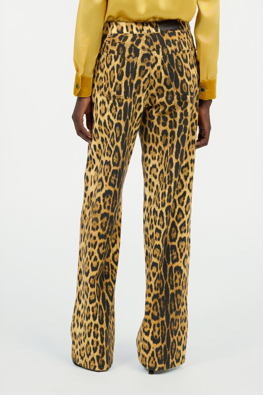 RC Jeans with Jaguar Skin Print Brown VWJ207-DAQ71