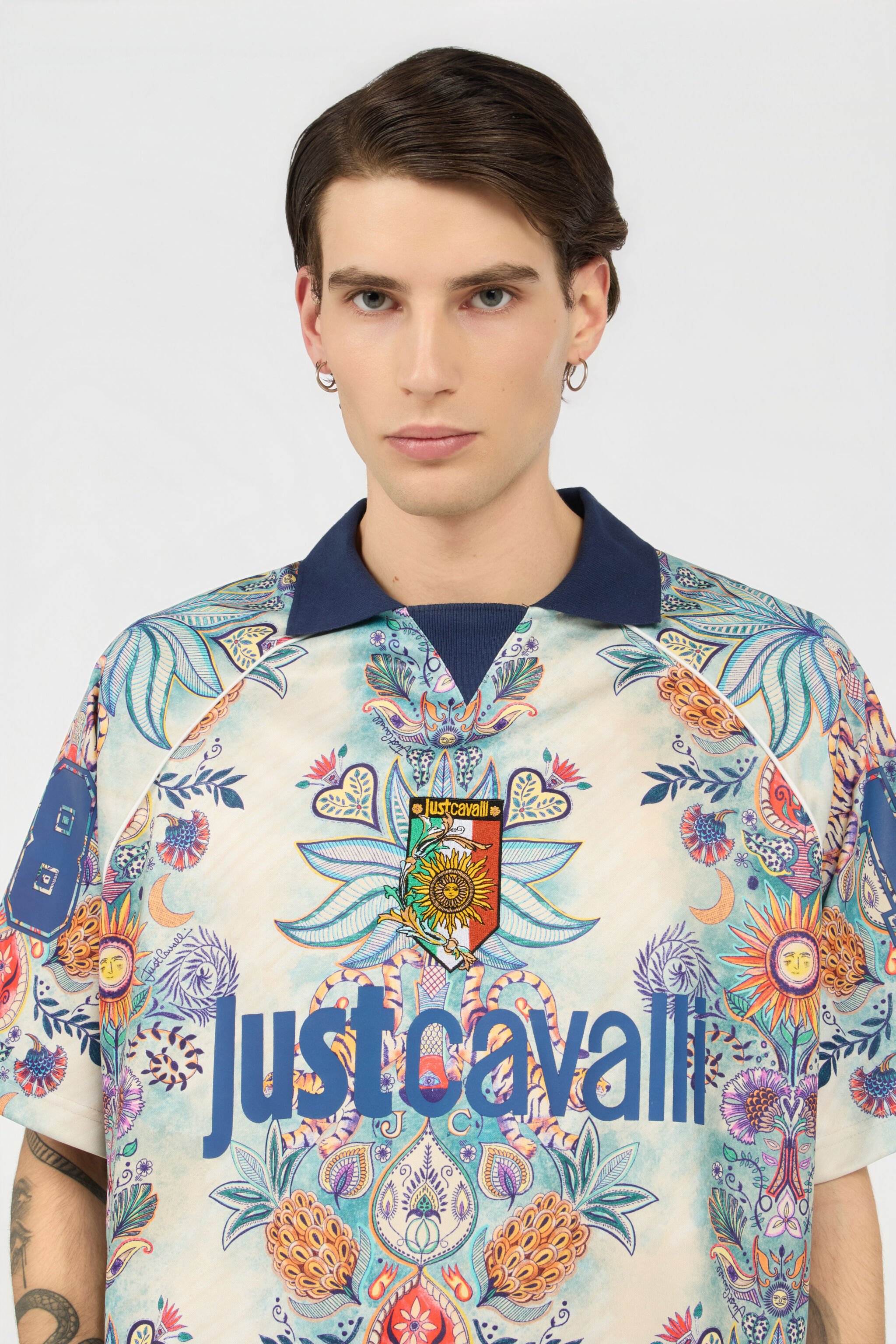 JC T-Shirt mit Tropical Garden-Print 217 AZZURRO + 582 AR WFT054-WF084