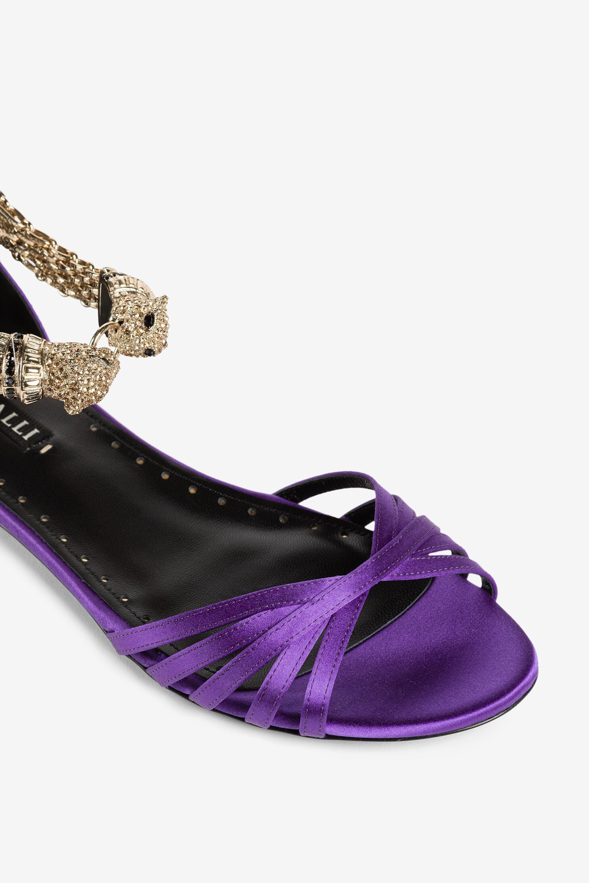 RC Sandalen mit Pantherkopf Lila OQS034-RA008