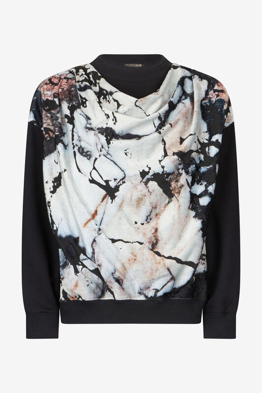 RC Marble print sweatshirt Black/White TWT680-CF020