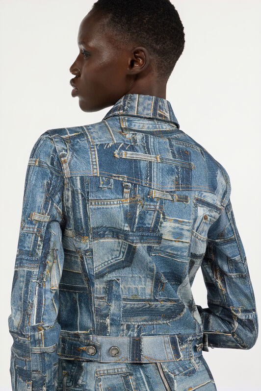 RC Patchwork Capsule Collection Denim Jacket Blue UWJ450-VT001
