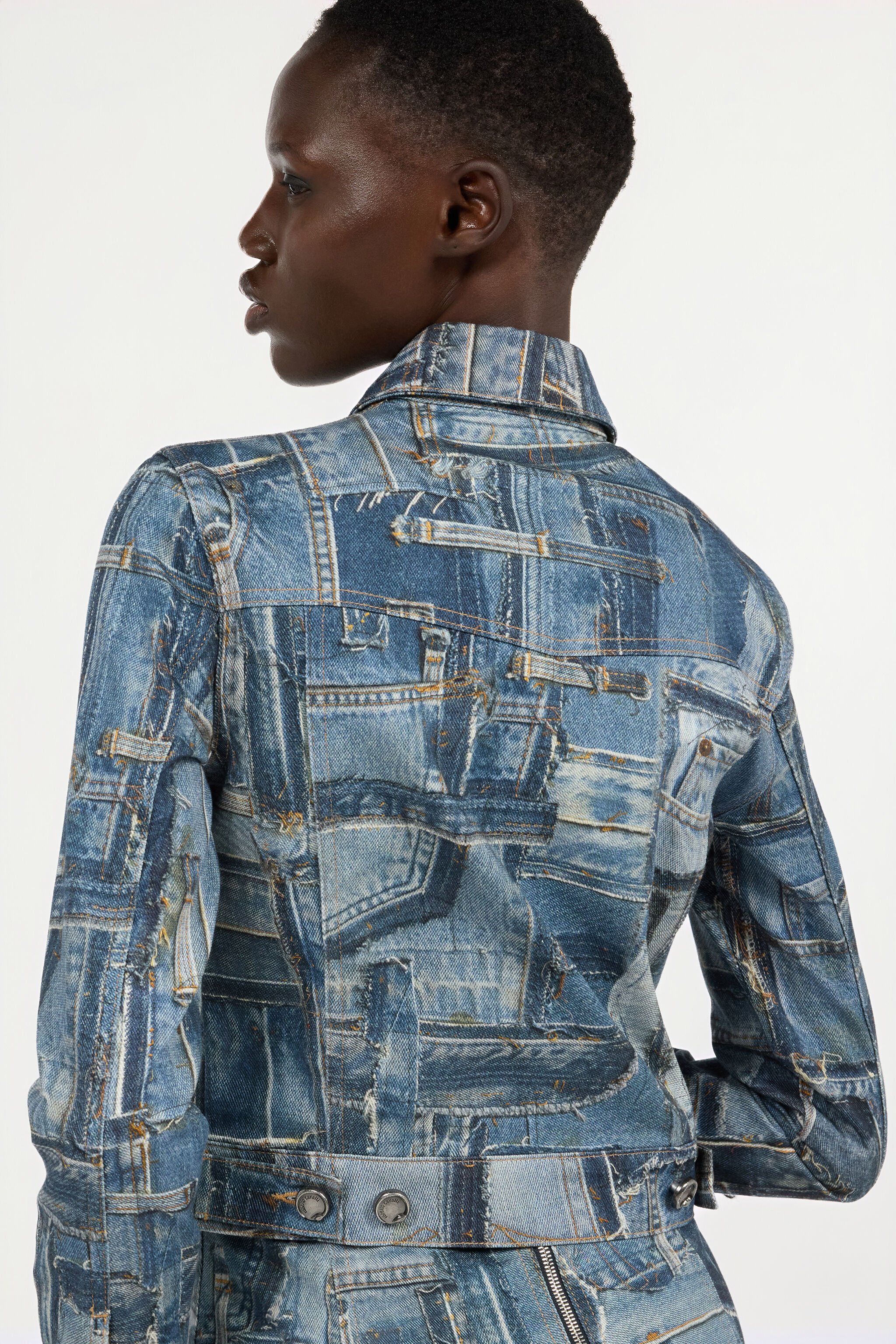 RC Patchwork Capsule Collection Denim Jacket Blue UWJ450-VT001