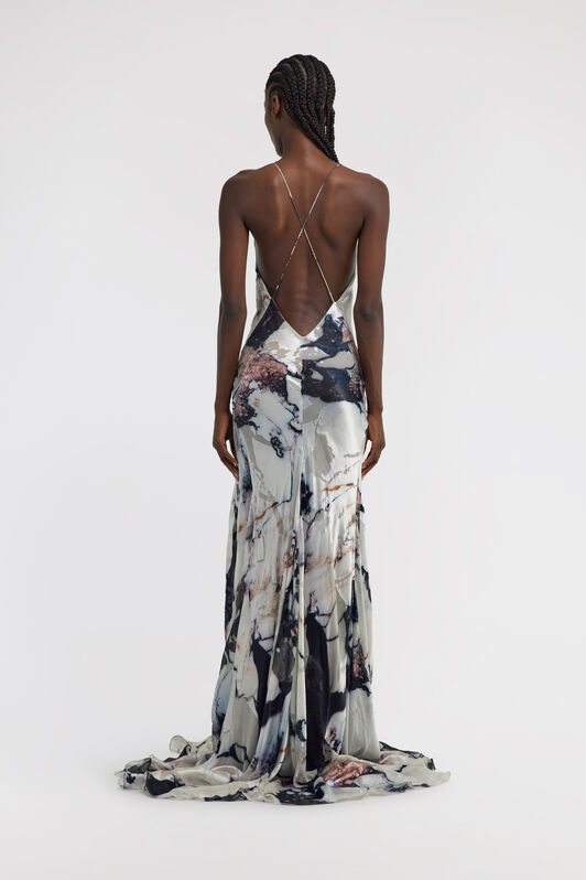 RC Marble Print Dress Black/White TWT162-HEN18