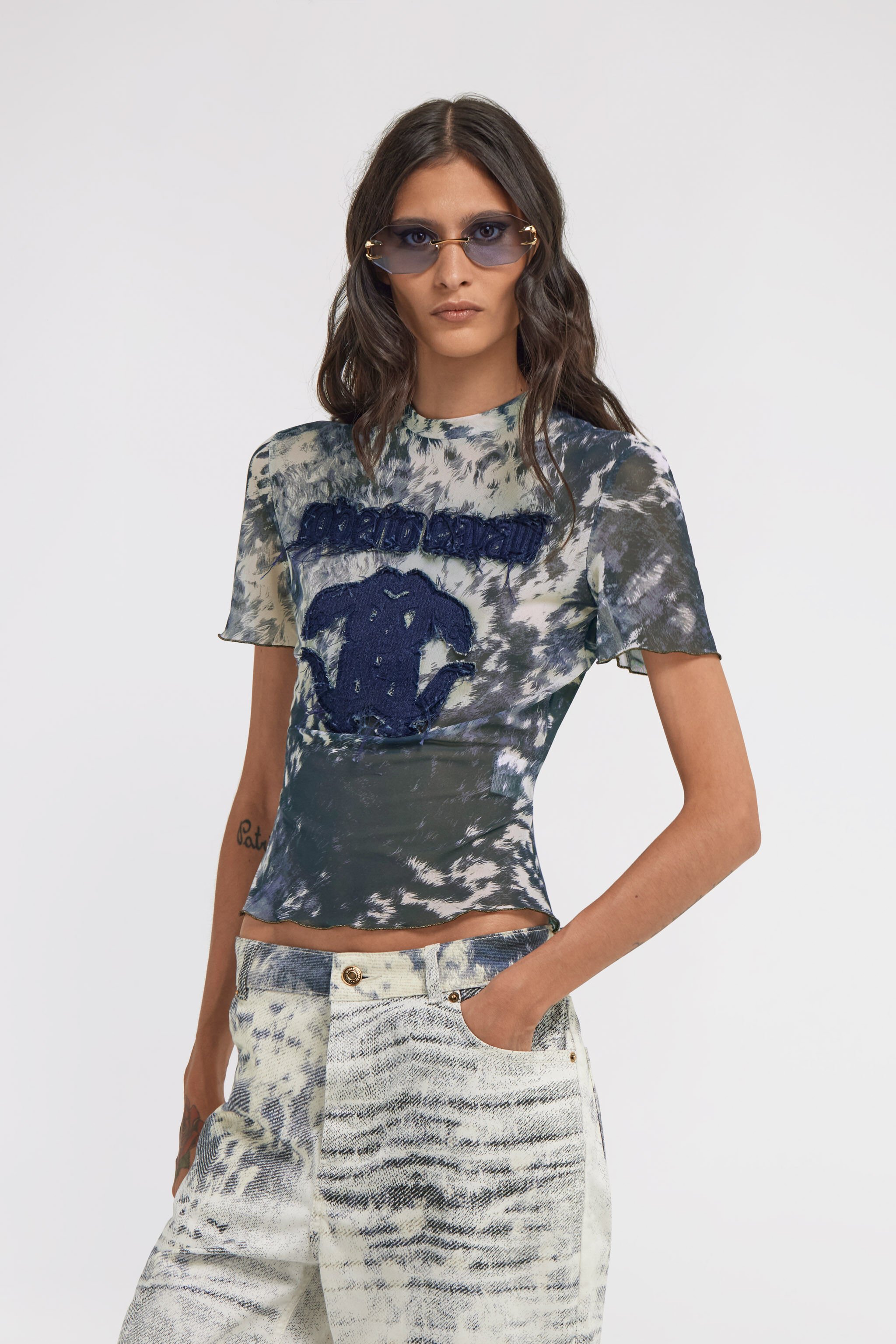 RC Appaloosa Print T-Shirt Blue TKT67H-6HN08