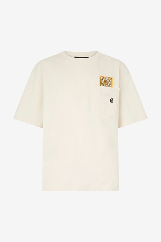 JC Ivory T-Shirt With Embroidered Persian Tarot Detail OFF WHITE WFT093-WF123