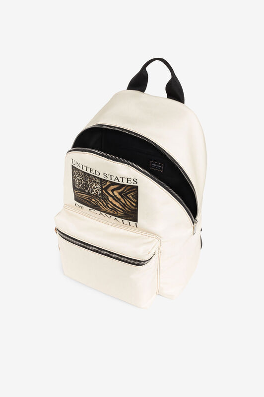 RC Graphic-print backpack Ivory QRB003-3F000