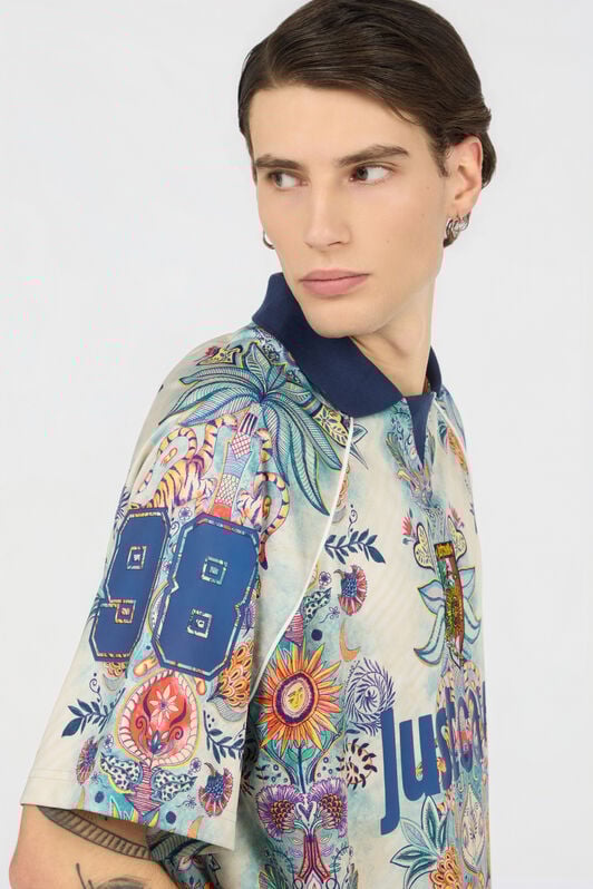 JC T-Shirt mit Tropical Garden-Print 217 AZZURRO + 582 AR WFT054-WF084