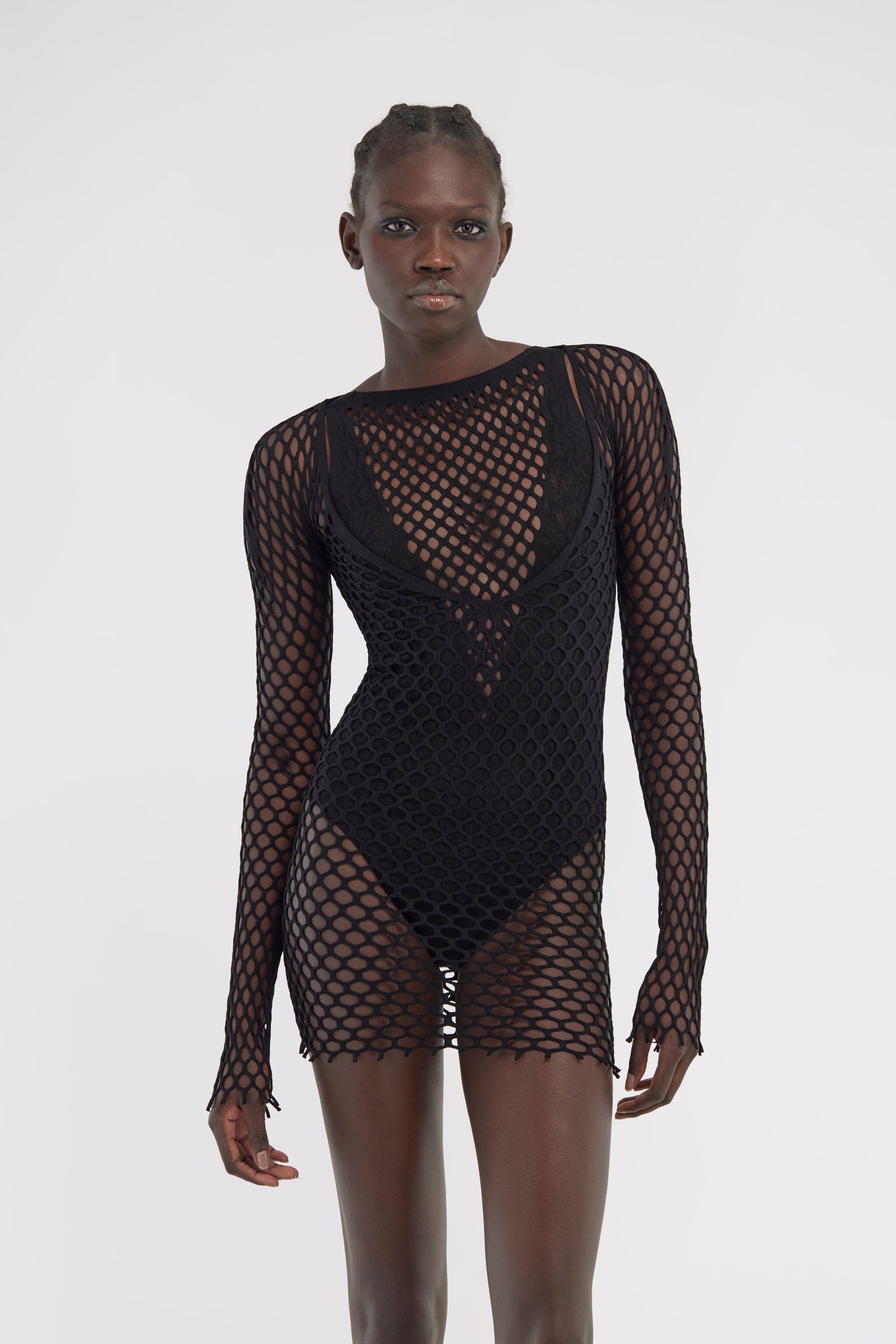 RC Copricostume corto in maglia Nero SYW056-MA001