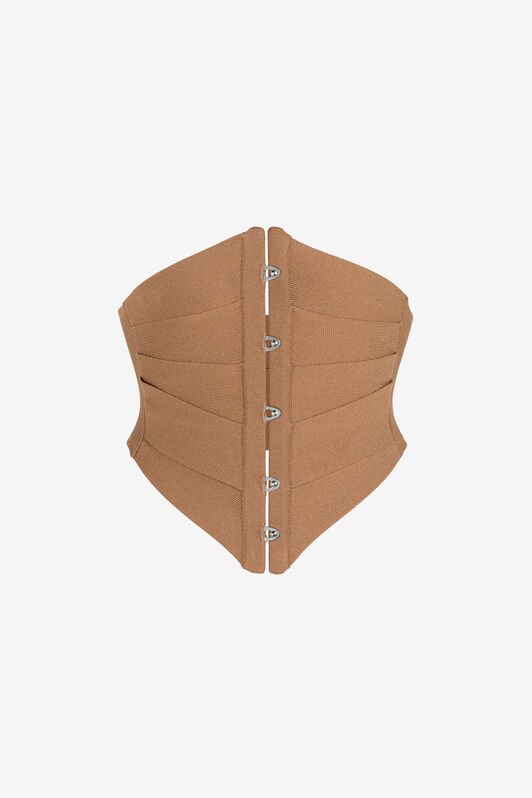 RC Corset with hooks Brown RKM650-MG011