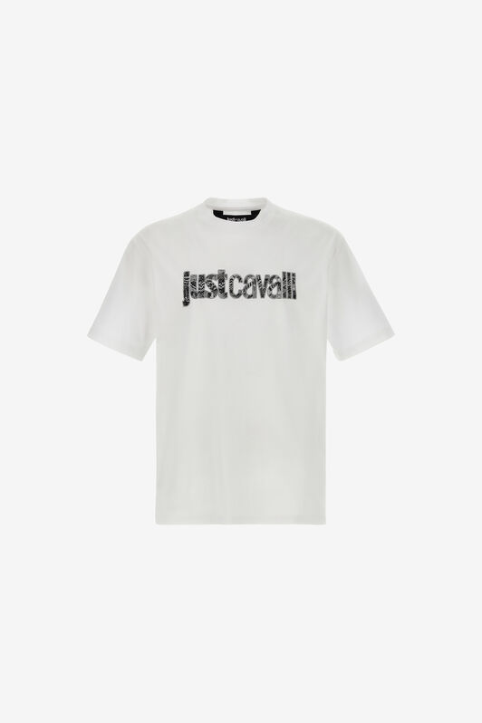 JC Just Cavalli Logo T-Shirt JC Just Cavalli Logo T-Shirt White RRT929-RR191