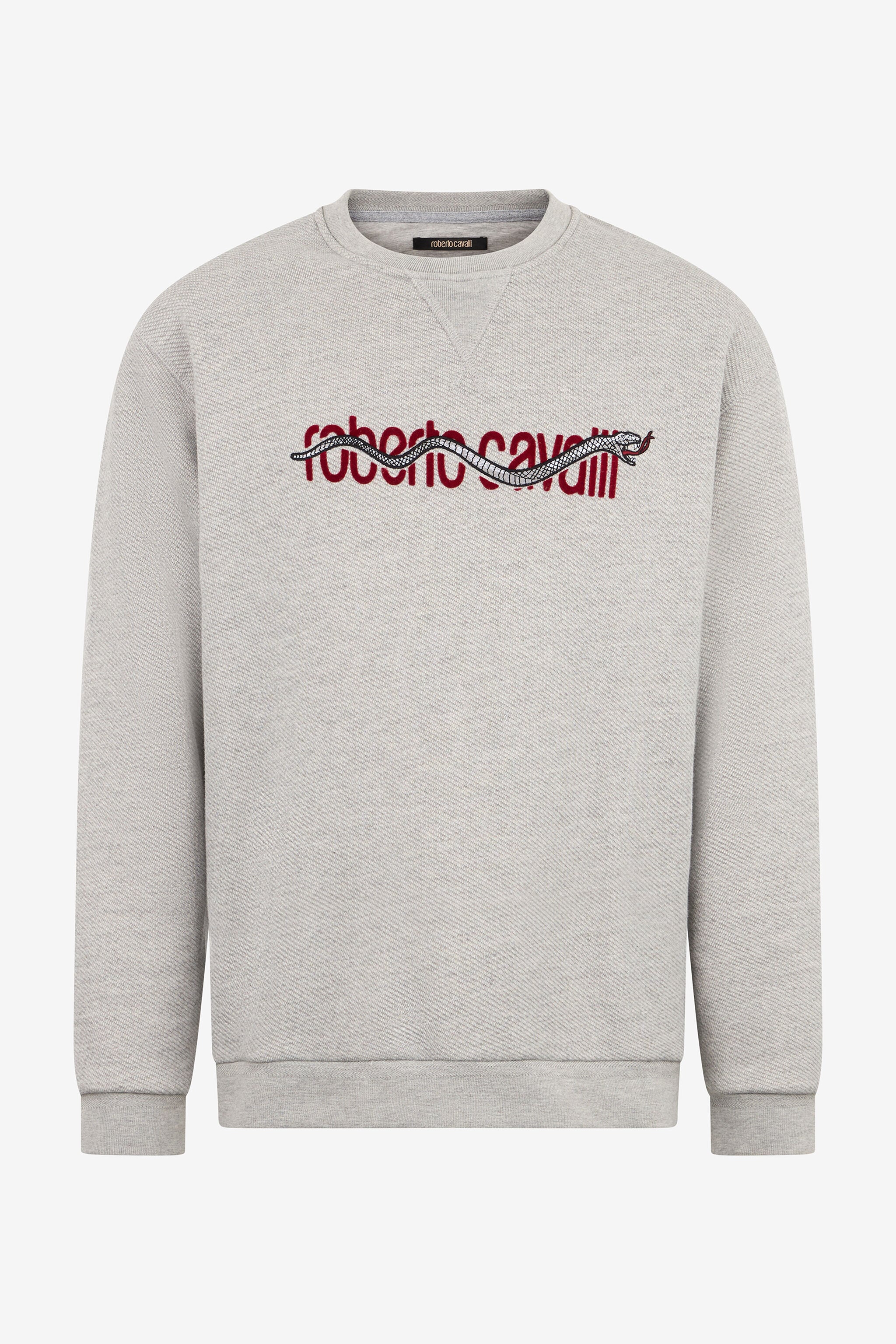 新品roberto cavalli ロゴ スウェット トレーナ グレー L Snake Logo Sweatshirt Grey in GREY MELANGE for Men | Roberto Cavalli®