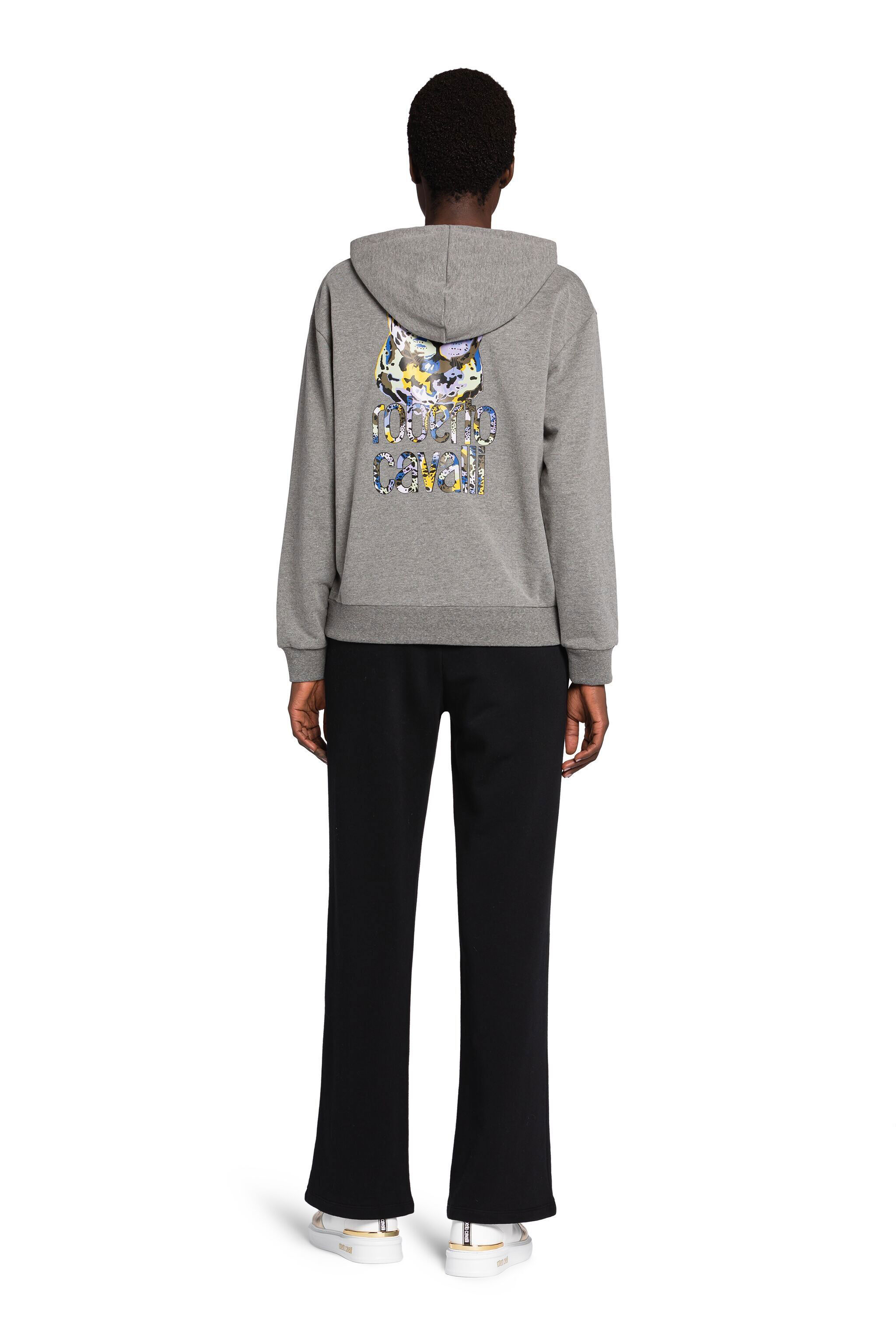 RC RC Monogram-Print Zip Hoodie Gray JST67B-CF050