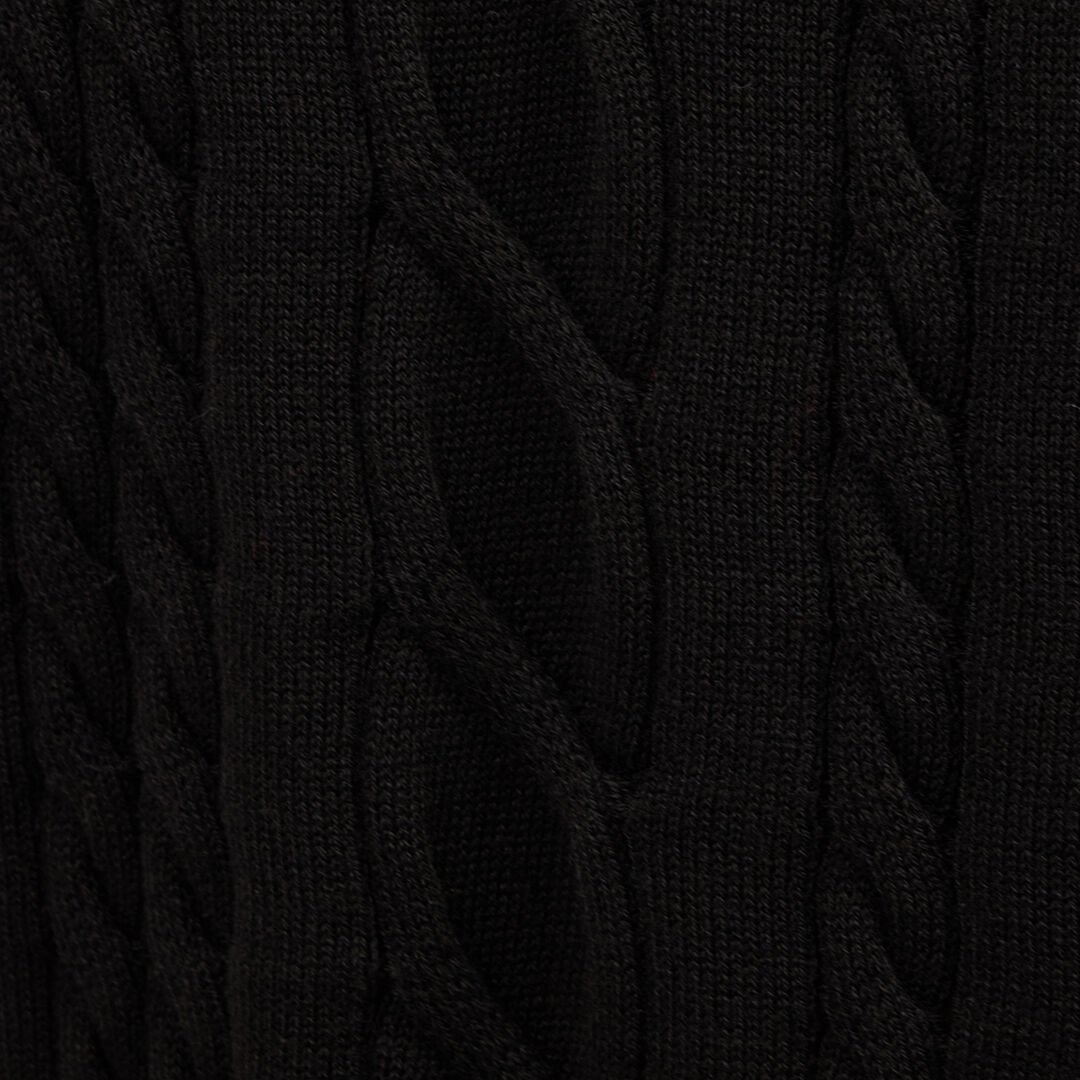 RC Polo Nera Lavorata A Trecce Con Finiture A Contrasto RC Polo Nera Lavorata A Trecce Con Finiture A Contrasto BLACK ROM90E-FEC31