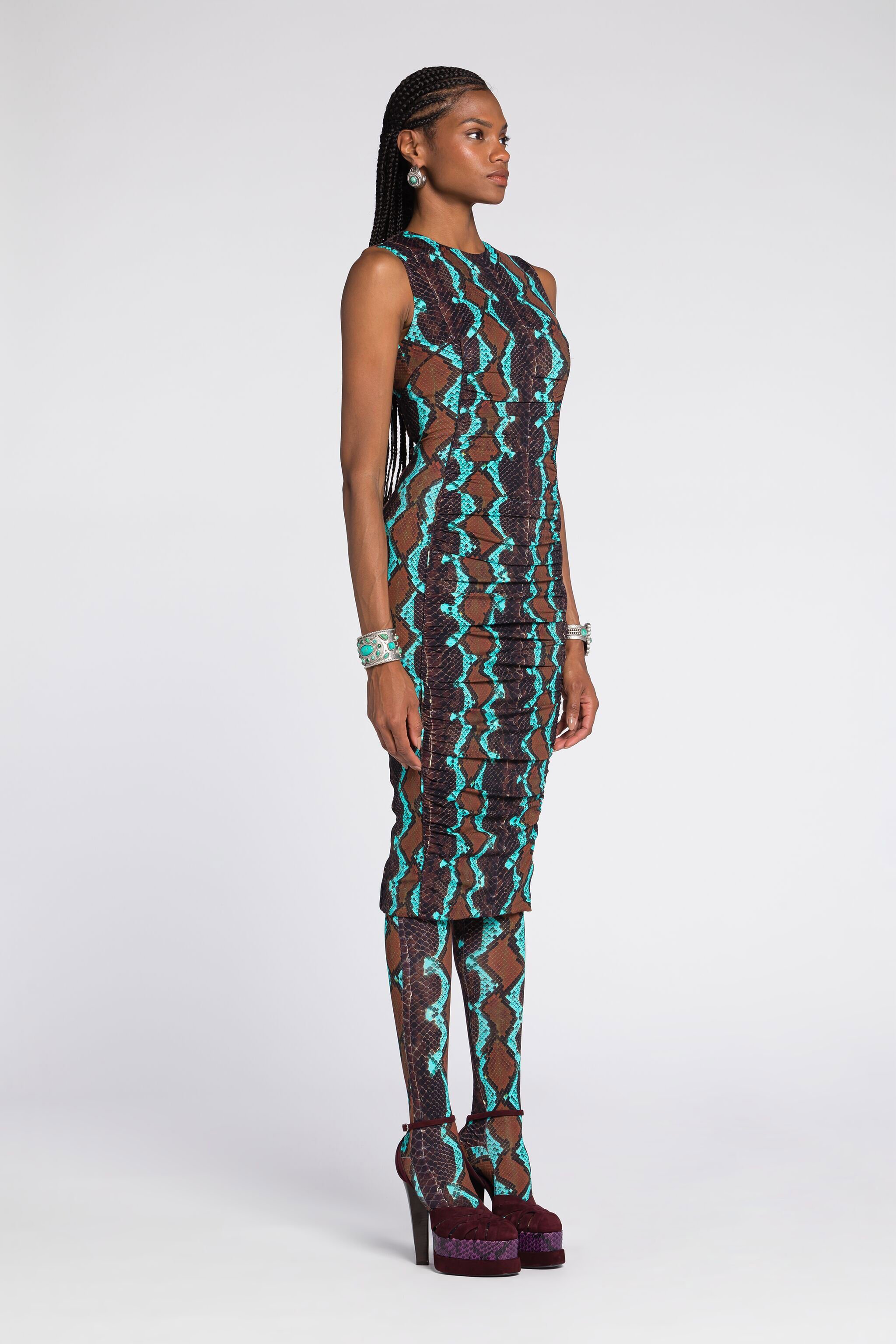Midi snakeskin dress clearance