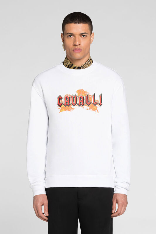 RC Logo-Print Cotton Sweatshirt RC Logo-Print Cotton Sweatshirt White PRT66C-CF050