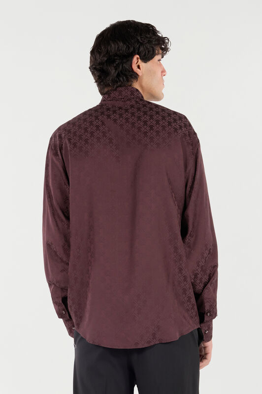 RC Silk Blend Shirt with All-Over Monogram RC Silk Blend Shirt with All-Over Monogram Purple VRT711-RK010