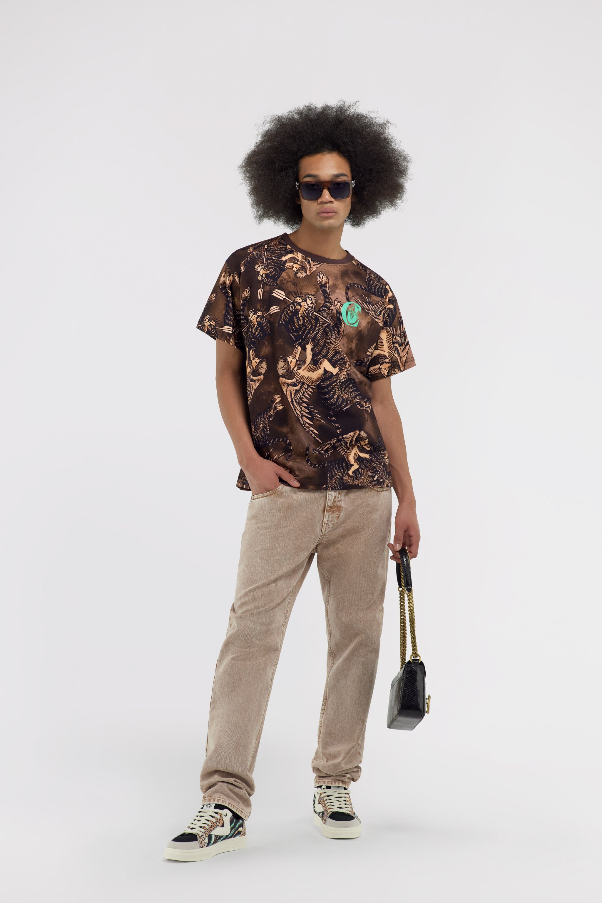 JC Just Cavalli T-shirt Brown SFT263-SF174