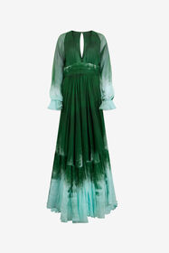 ${brand} Vestido Largo Estilo Imperio De Pura Seda ${colorDescription} ${masterID}