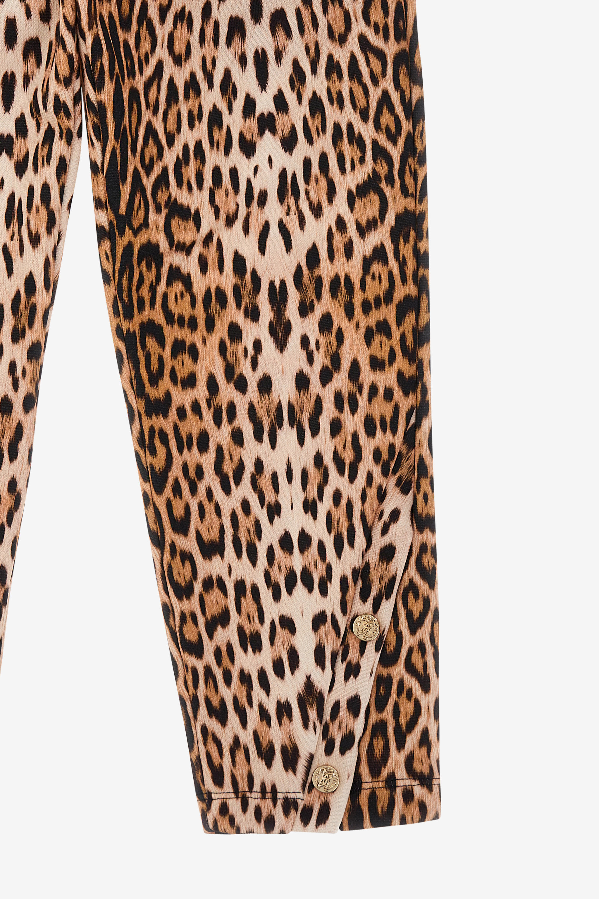 JU Jaguar Skin print pants Marron clair SJT224-5OF65